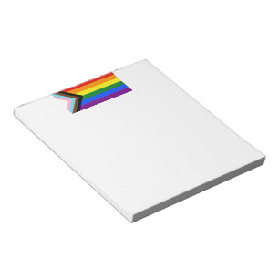 SlipperyJoe's Progress Pride-vlag zes klassieke ho Notitieblok