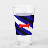 SlipperyJoe's puppy play pride vlag express kink i Glas (Achterkant)