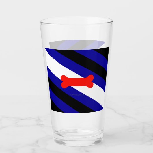 SlipperyJoe's puppy play pride vlag express kink i Glas (Voorkant)