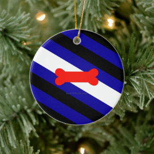 SlipperyJoe's puppy play pride vlag express kink i Keramisch Ornament