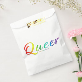 SlipperyJoe's queer pride kleuren woord kleurrijke Bedankzakje