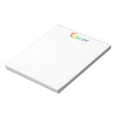 SlipperyJoe's queer trotskleur woord trots symbool Notitieblok (Gedraaid)