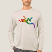 SlipperyJoe's rainbow gradient frog vibrant amphib Tri-Blend Shirt (Voorkant volledig)