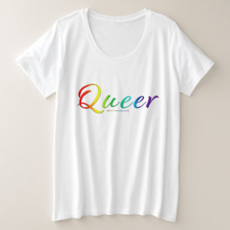 SlipperyJoe's rare enkele expressieve woord vloeie Grote Maat T-shirt