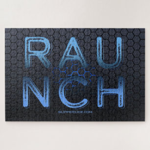 SlipperyJoe's raunch metallic grote blauwe letters Legpuzzel