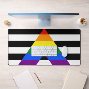 SlipperyJoe's rechte bondgenoot vlag effen regenbo Bureaumat