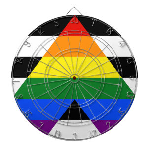 SlipperyJoe's rechte bondgenoot vlag effen regenbo Dartbord