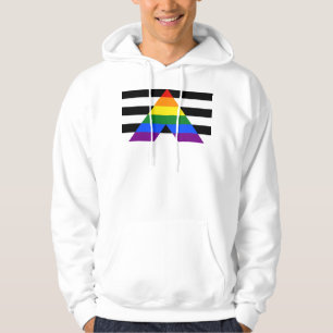 SlipperyJoe's rechte bondgenoot vlag effen regenbo Hoodie