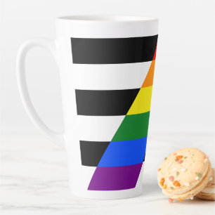SlipperyJoe's rechte bondgenoot vlag effen regenbo Latte Mok