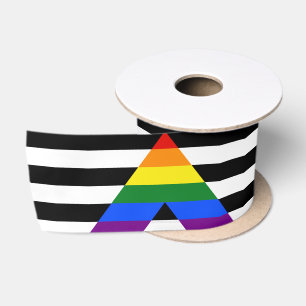SlipperyJoe's rechte bondgenoot vlag effen regenbo Lint
