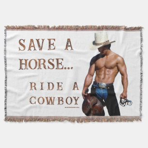 SlipperyJoe's red hoewel paard rijden stro cowboyh Deken