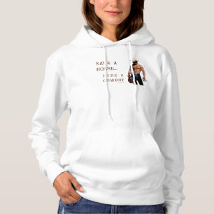 SlipperyJoe's red hoewel paard rijden stro cowboyh Hoodie