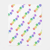 SlipperyJoe's regenboog gekleurde pride teken woor Fleece Deken (Voorkant)