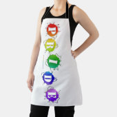 SlipperyJoe's regenboog gekleurde pride teken woor Schort (Insitu)