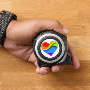 SlipperyJoe's regenboog gelaagde hartvorm rood ora Rolmaat