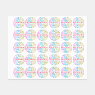 SlipperyJoe's regenboog LGBTQ+ gemeenschap woord w Labels