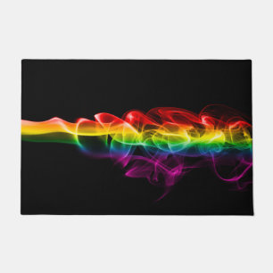 SlipperyJoe's Regenboog rook damp krul regenboog c Deurmat