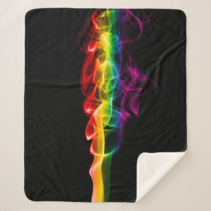 SlipperyJoe's Regenboog rook damp krul regenboog c Sherpa Deken