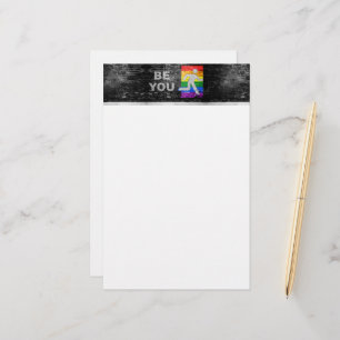 SlipperyJoe's regenboog trots kleurenpaneel stadss Briefpapier