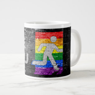 SlipperyJoe's regenboog trots kleurenpaneel stadss Extra Grote Beker