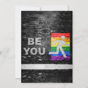 SlipperyJoe's regenboog trots kleurenpaneel stadss Feestdagenkaart