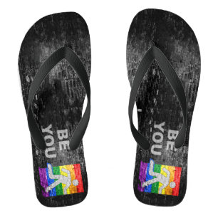 SlipperyJoe's regenboog trots kleurenpaneel stadss Teenslippers