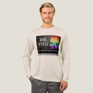 SlipperyJoe's regenboog trots kleurenpaneel stadss Tri-Blend Shirt