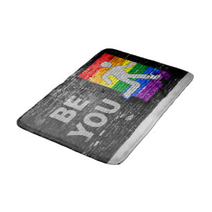 SlipperyJoe's regenboog trots kleurenpaneel stedel Badmat