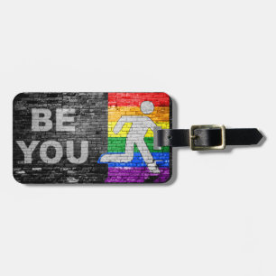 SlipperyJoe's regenboog trots kleurenpaneel stedel Bagagelabel