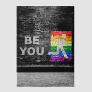 SlipperyJoe's regenboog trots kleurenpaneel stedel Vellum Uitnodigingen