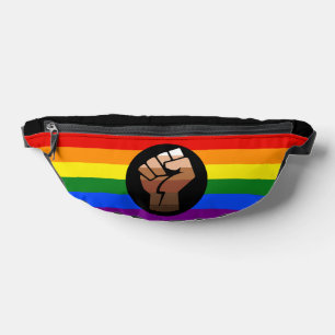SlipperyJoe's regenboogkleuren gebalde vuist Heuptasje