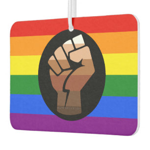 SlipperyJoe's regenboogkleuren gebalde vuist Luchtverfrisser