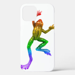 SlipperyJoe's regenboogkleurige kikker weergegeven iPhone 12 Pro Hoesje