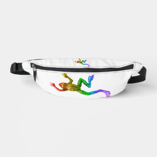 SlipperyJoe's regenboogkleurige kikker weergegeven Heuptasje