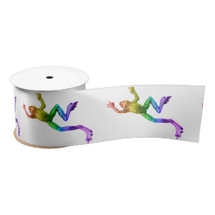 SlipperyJoe's regenboogkleurige kikker weergegeven Lint