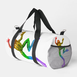 SlipperyJoe's regenboogkleurige kikker weergegeven Plunjezak