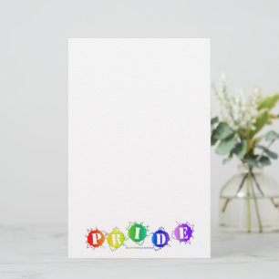 SlipperyJoe's regenboogkleurige pride-teken barst Briefpapier