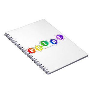 SlipperyJoe's regenboogkleurige pride-teken barst Notitieboek