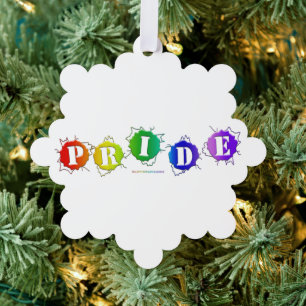 SlipperyJoe's regenboogkleurige pride-teken barst Ornament Kaart