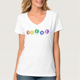 SlipperyJoe's regenboogkleurige pride-teken barst T-shirt