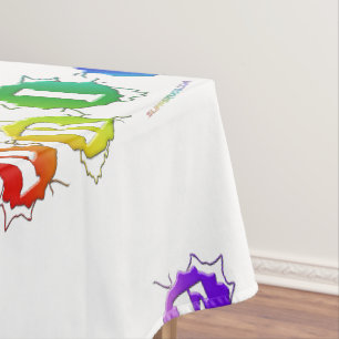 SlipperyJoe's regenboogkleurige pride-teken barst Tafelkleed
