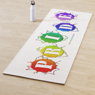 SlipperyJoe's regenboogkleurige pride-teken barst Yogamat