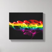 SlipperyJoe's rook viert levendige regenboogkleure Canvas Afdruk (Voorkant)