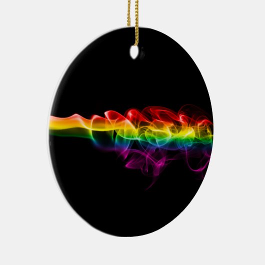 SlipperyJoe's rook viert levendige regenboogkleure Keramisch Ornament (Rechts)