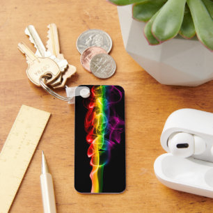 SlipperyJoe's rook viert levendige regenboogkleure Sleutelhanger