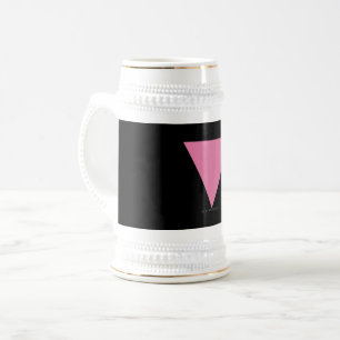 SlipperyJoe's roze driehoekige vlag helder roze sy Bierpul