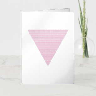 SlipperyJoe's roze driehoekige vlag helder roze sy Folie Feestdagenkaart
