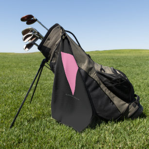 SlipperyJoe's roze driehoekige vlag helder roze sy Golfhanddoek
