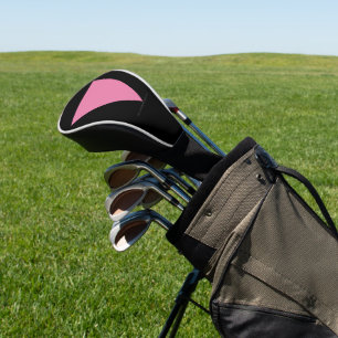SlipperyJoe's roze driehoekige vlag helder roze sy Golfheadcover