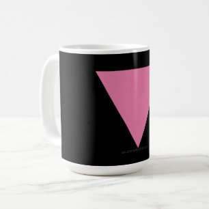 SlipperyJoe's roze driehoekige vlag helder roze sy Koffiemok